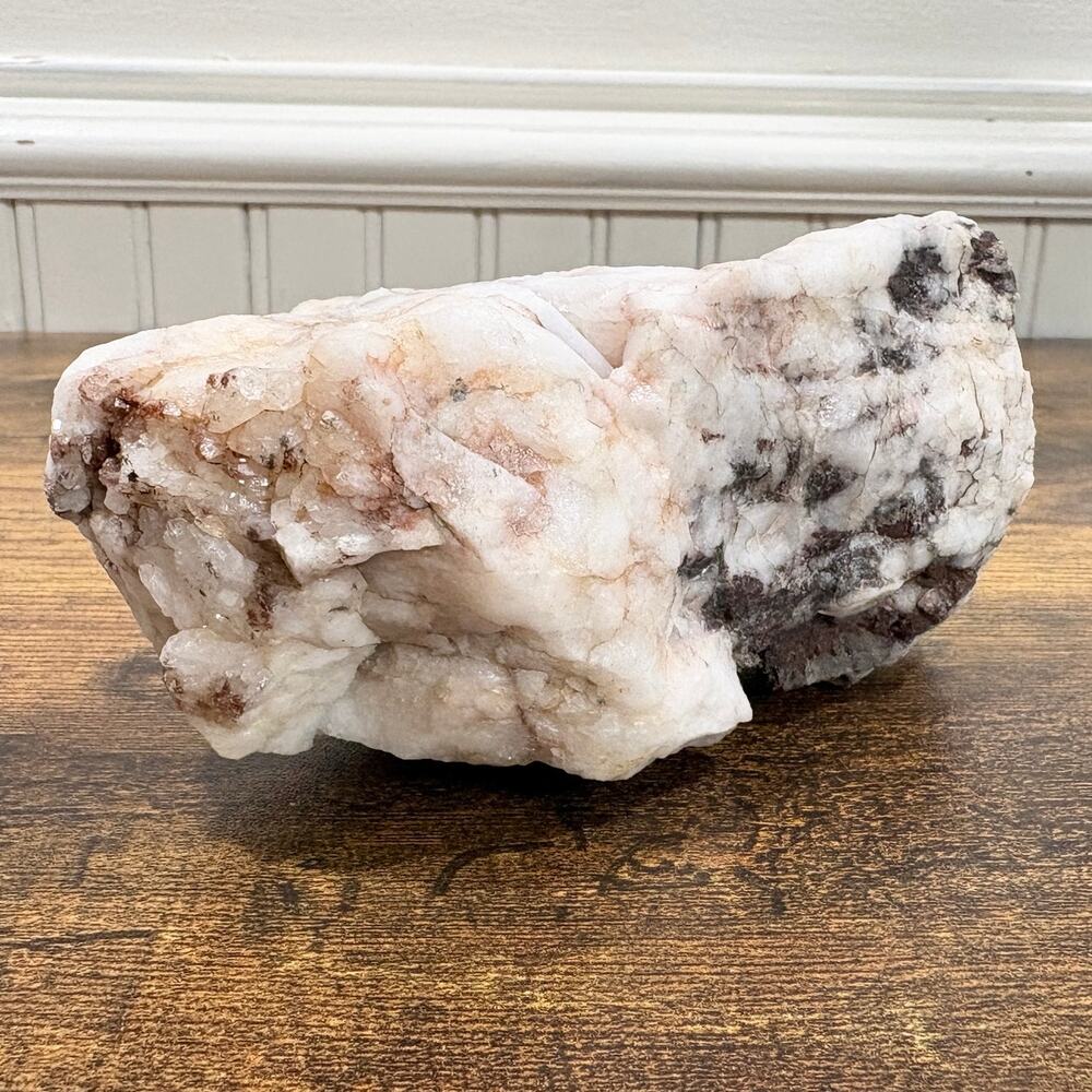 Milky Quartz Rock Natural Stone Crystal 1 lb 12 oz Decor Paperweight 5.5" x 2.5"